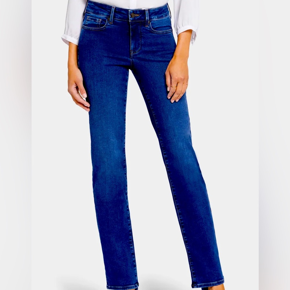 NYDJ Blue Straight Leg Jeans Classic Fit